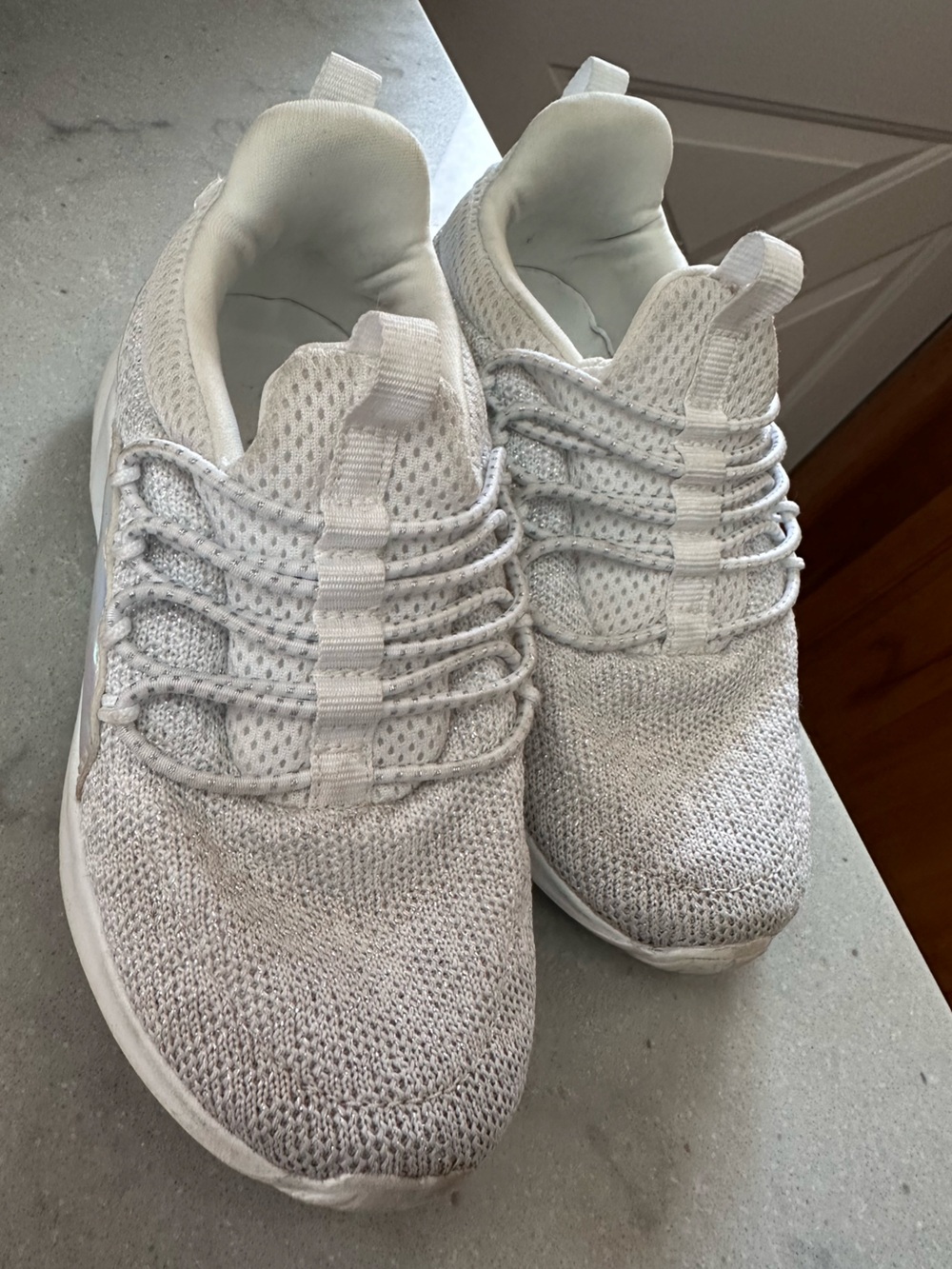 The Children's Place White Knit Slip-On Kids Sneakers